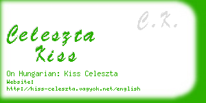 celeszta kiss business card